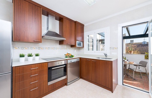 Marina Manresa Villa | Sunset Villa Nixe - Terrace with open view to the Bay of Pollença and Cap Formentor