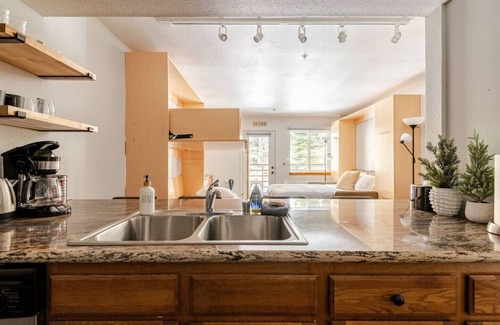 Kirkwood Condo | Super-Efficient Studio with Full Kitchen, Balcony & Smart Sleeping Options