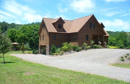 Franklin House | Swim Spa in a Luxury river front mountain home on 7 private acres.