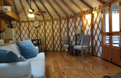 Alpine Bay House | Tan Yurt On Beautiful Logan Martin Lake. Located in Clear Creek Cove RV Resort.