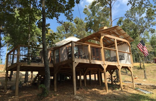Alpine Bay House | Tan Yurt On Beautiful Logan Martin Lake. Located in Clear Creek Cove RV Resort.