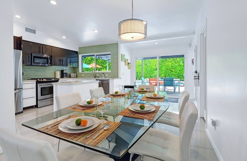 Sunrise Vista Chino House | Teal and Tangerine Retreat, Movie Colony East, Hot Tub, Pool, Dog Ok