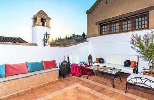San Pedro House | Terrace with views to Alhambra. Morayma House.