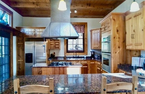 Heber Springs Ski Chalet | The Little Red River Chalet on pond next to the Little Red River, Gameroom, Deck