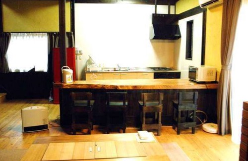 Kurokawa Onsen Cottage | The openair bath comes with a vat bath and an ind/Aso-gun Kumamoto