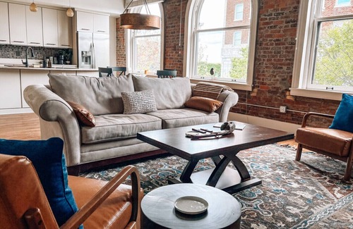 Downtown Greensboro Apartment | The Rooftop Nest - Downtown, Pet Friendly, Laundry, Natural Light