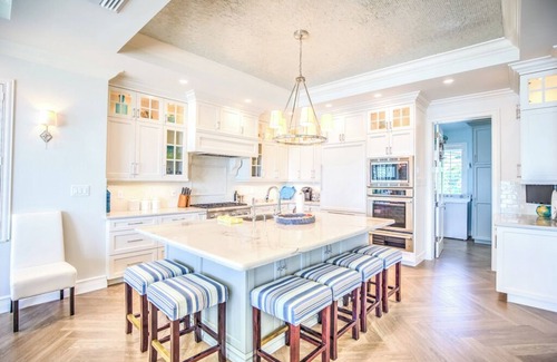 Coury House | The Sea Glass House~LUXURY Oceanfront Estate~Pool Dock Views Jacuzzi Game Room FirePit Office More!