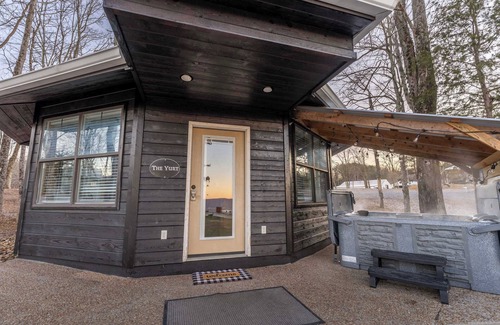 Bryant Apartment | The Yurt at Paradise Pointe with a hot tub, fire pit, & Grill