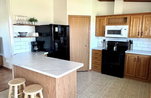 Devils Lake House | Three bedroom home on a large lot with a lake view