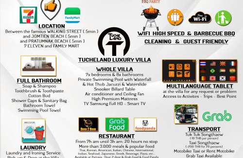 South Pattaya Villa | TUCHELAND Luxury Pool Villa Pattaya Walking Street 7 Bedrooms