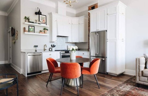 Galena Apartment | Ulysses Suites, Suite 201, 2 bedroom/2 bath, full kitchen and living room