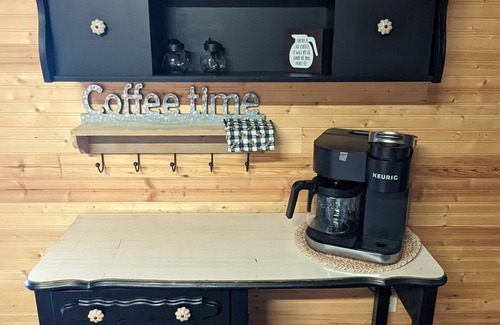 Jasonville Cabin | Unique cozy 14x40 Cabin with a nice deck by the water .