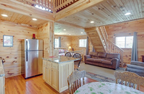 Bryant Apartment | Updated Bryant Cabin w/ Hot Tub & Lake Views!