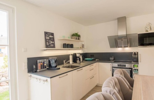 Parow Apartment | Vacation home "Nautilus" with covered loggia and view of Rügen