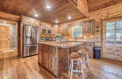 Ridgeline Vistas Cabin | VIEWS! Game Room + Hot Tub + Outdoor Fireplace + 3 Decks
