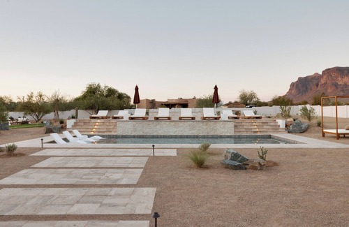 Apache Junction House | Views - Heated Pool - 10 person Hot Tub - Golf - Game Room - Pickleball Court