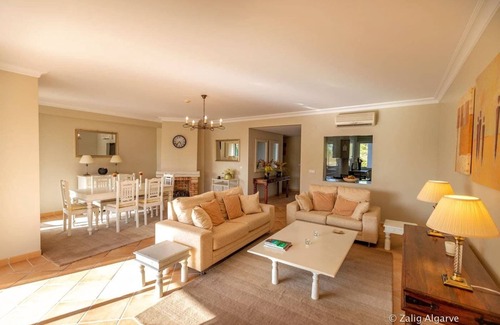 Quarteira Apartment | Vila Sol: Nice apartment with large south-facing terrace and view of own park