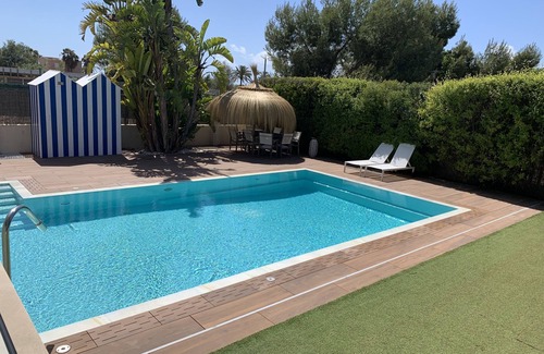 Palma de Mallorca Villa | Villa Marina Cristal Minimalist BBQ Beach of Palma, heated pool optional