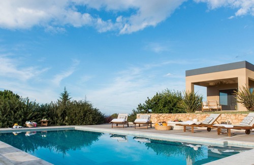 Chania Villa | Villa Mariposa- Panoramic Sea View - Near Chania City - Private Pool - Spacious