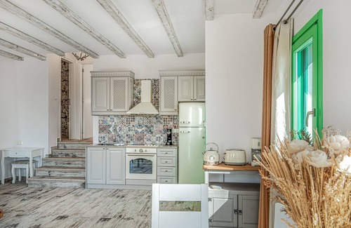 Lefkos Villa | Villa 'Mikis La Scala Luxury Villas' with Sea View, Wi-Fi and Air Conditioning