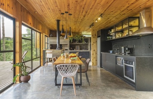 Rio Rufino Cabin | Vivenda das Araucárias - Banheira/Lareira/natureza Para Casais ou Família