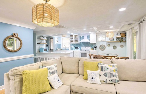 Atlantic Beach House | Walk to Ocean: Home w/Fire Pit in Atlantic Beach