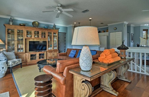 Holmes Beach House | Walk to Shore Holmes Beach Home with Pool and Hot Tub