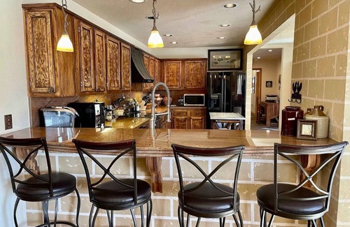 Angel Fire House | Walk to ski & trails! Luxury lodge, sleeps 17, hot tub, fire pit & fenced yard.
