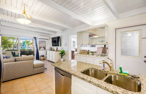 Key Colony Beach House | Waterfront home with gorgeous patio, WiFi, gas grill, & great location