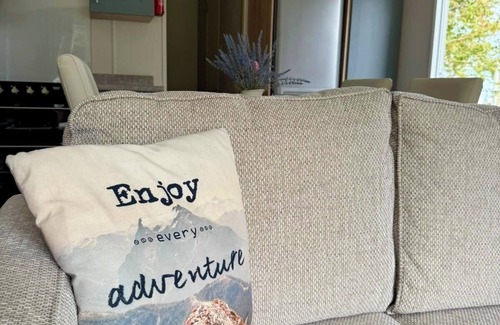 Cross Inn House | Welcoming family caravan on large pitch near beautiful New Quay in West Wales