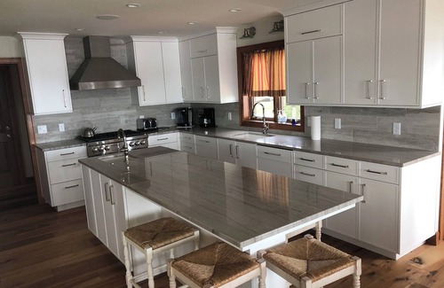 Spirit Lake House | West Lake - 118 ft lakefront on Egralharve Point with boat hoist