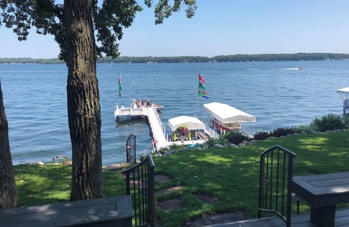 Spirit Lake House | West Lake - 118 ft lakefront on Egralharve Point with boat hoist