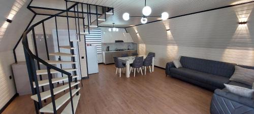 Qusar Ski Chalet | White A-frame