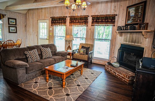 Pine Mountain Ski Chalet | Wooded View Chalet right beside our salt water pool!