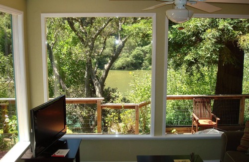 Guerneville House | Zin and Zen on the River - Hot Tub, Kayaks, Dock, Views!