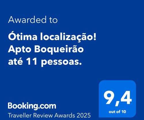 Ótima localização! Apto Boqueirão até 11 pessoas.
