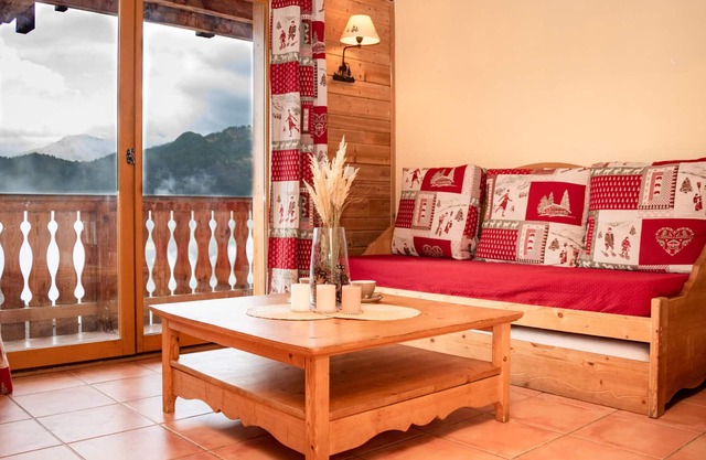 1-room duplex for 6 with balconies, parking - Pra Loup 1500