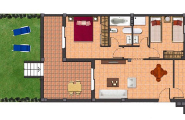 2 bedroom apartment with garden block 1 (Apartment 1)
