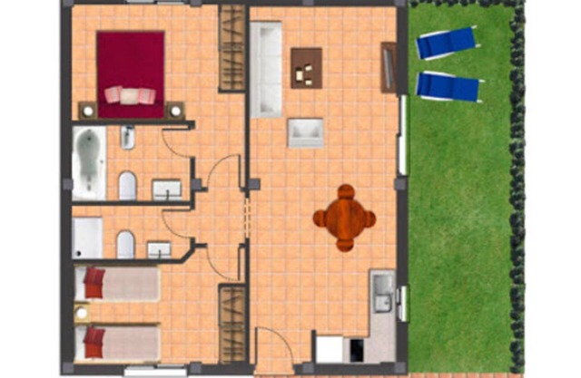 2 bedroom apartment with garden block 2 (Apartment 1)