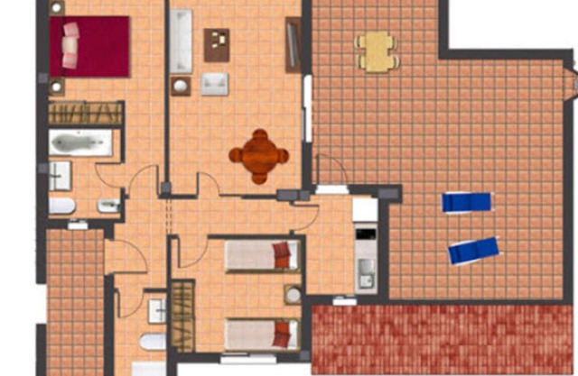 2 bedroom penthouse block 1 (Apartment 1)