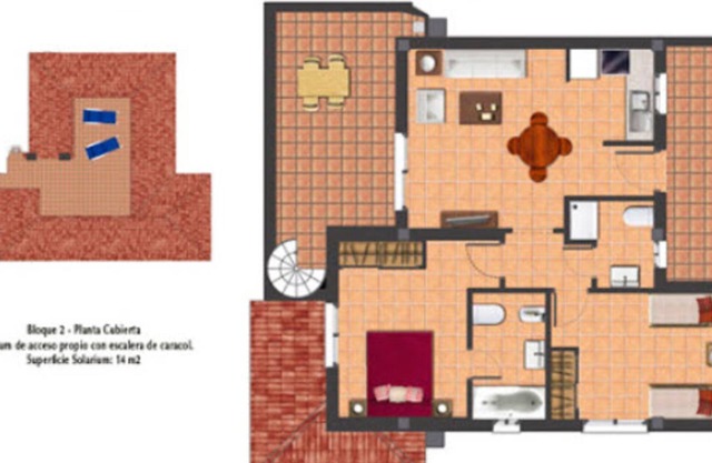 2 bedroom penthouse block 2 (Apartment 1)