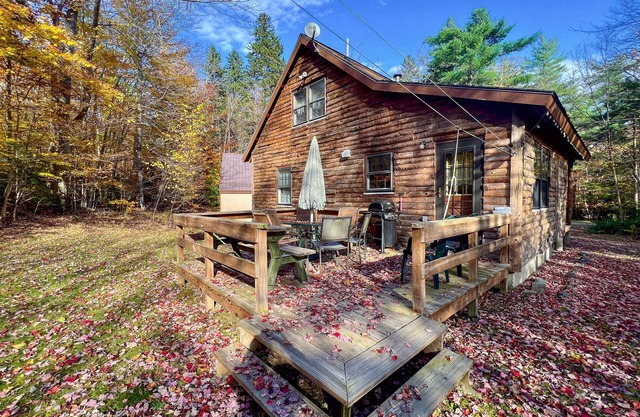 2-story cabin with beautiful views, deck, grill, outdoor dining area, & W/D