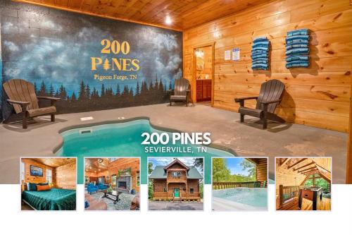 200 Pines- Log Cabin with Fall Views, Hot tub & Indoor Pool
