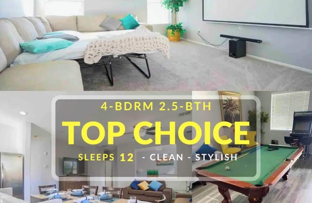 🎁2400sf🏠4BR/3BR🛀6beds🛌,15min Downtown/Strip,Home Theater,Games,BBQ and moree!