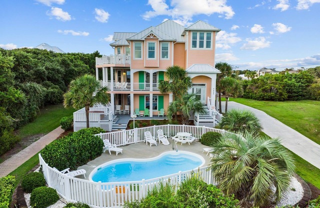 2nd Row Oceanview home with private pool,hot tub, and elevator