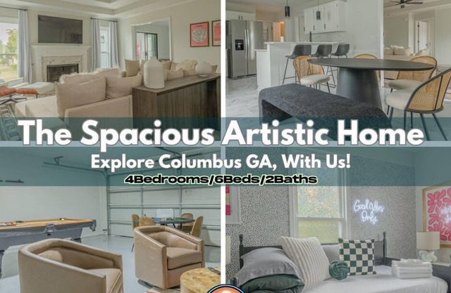 6-Bed Artistic Home with Game room