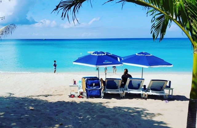 7 Mile Luxury Beach Club. Ocean views from Roof Terrace and Pool Pavilion.