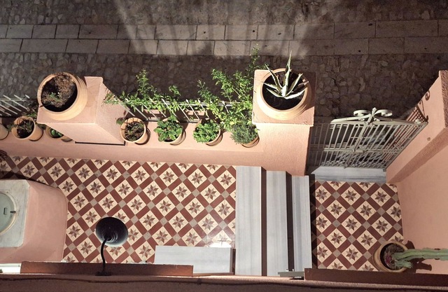 A 19th century stone-built house in downtown Ermoupolis.