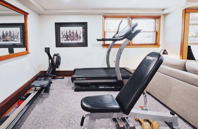 A comfortable two-bedroom, one-bathroom private apartment with two private entries on the LOWER LEVEL of a lovely ranch-style home on the banks of picturesque Little Goose Creek.