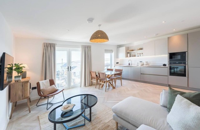 A modern costal apartment in the scenic Bull Bay, offering stunning coastal views for up to 4 guests